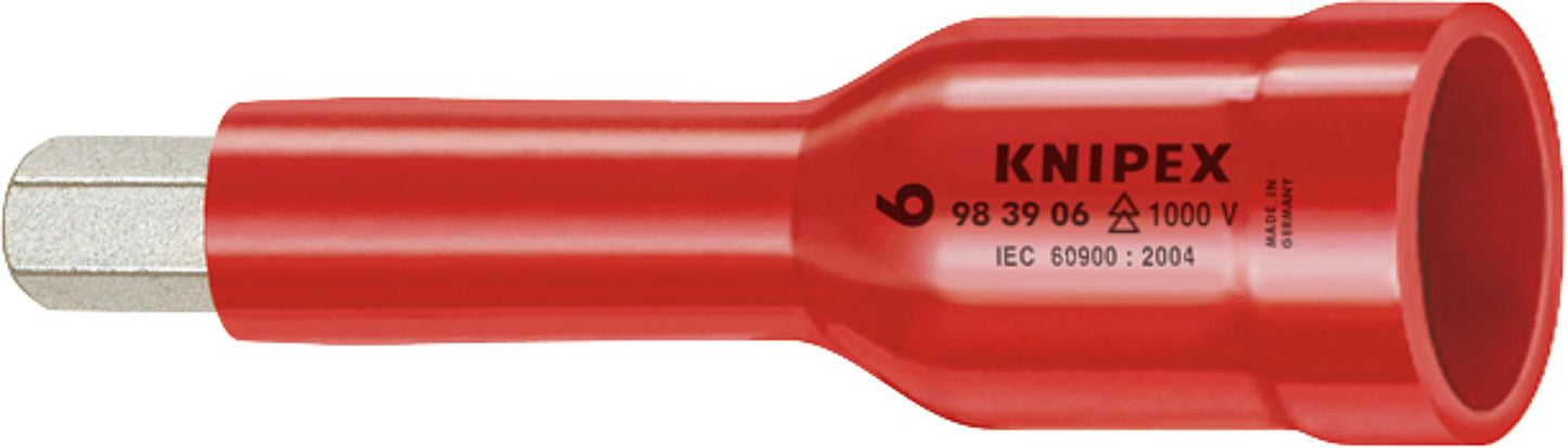 Steckschlüsseleinsatz KNIPEX isloert bis 1000V 1/2" Innensechskant, SW6