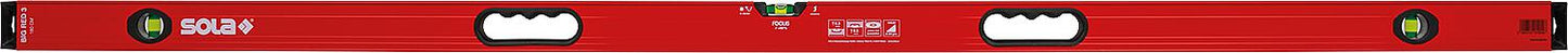 Aluminum spirit level model BIG RED 3 150 cm