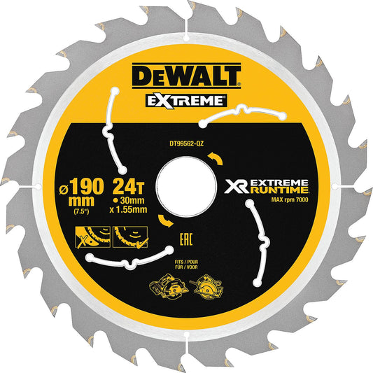 Lame de scie circulaire Dewalt, XR Extreme Runtime, ø 190 x 30 mm