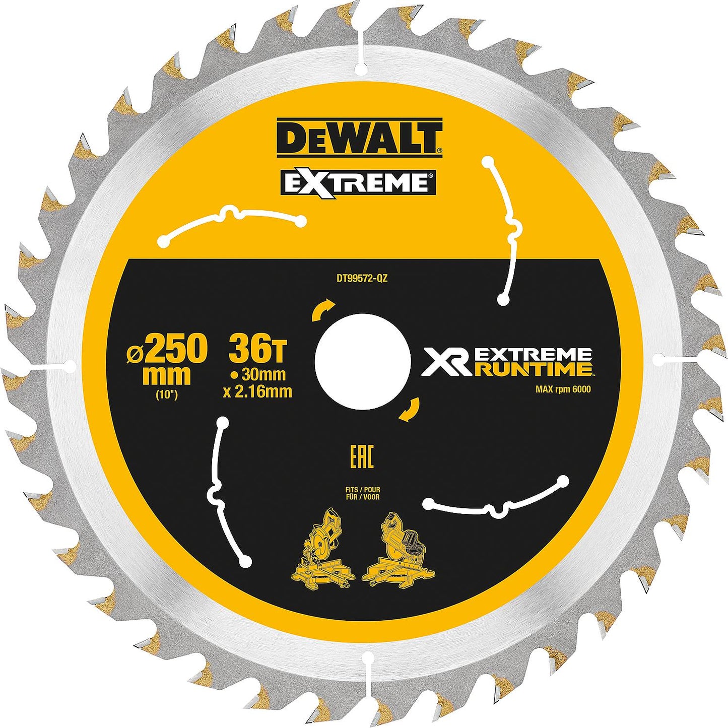 Kreissägeblatt Dewalt, XR Extreme Runtime, ø 190 x 30 mm