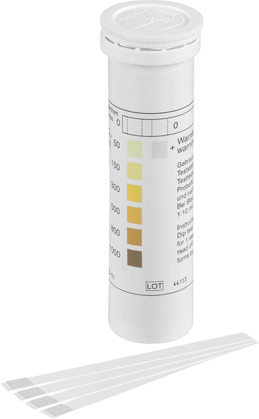 Bandelettes de test H₂O₂ 0-1000 mg/l, 100 unités par boîte