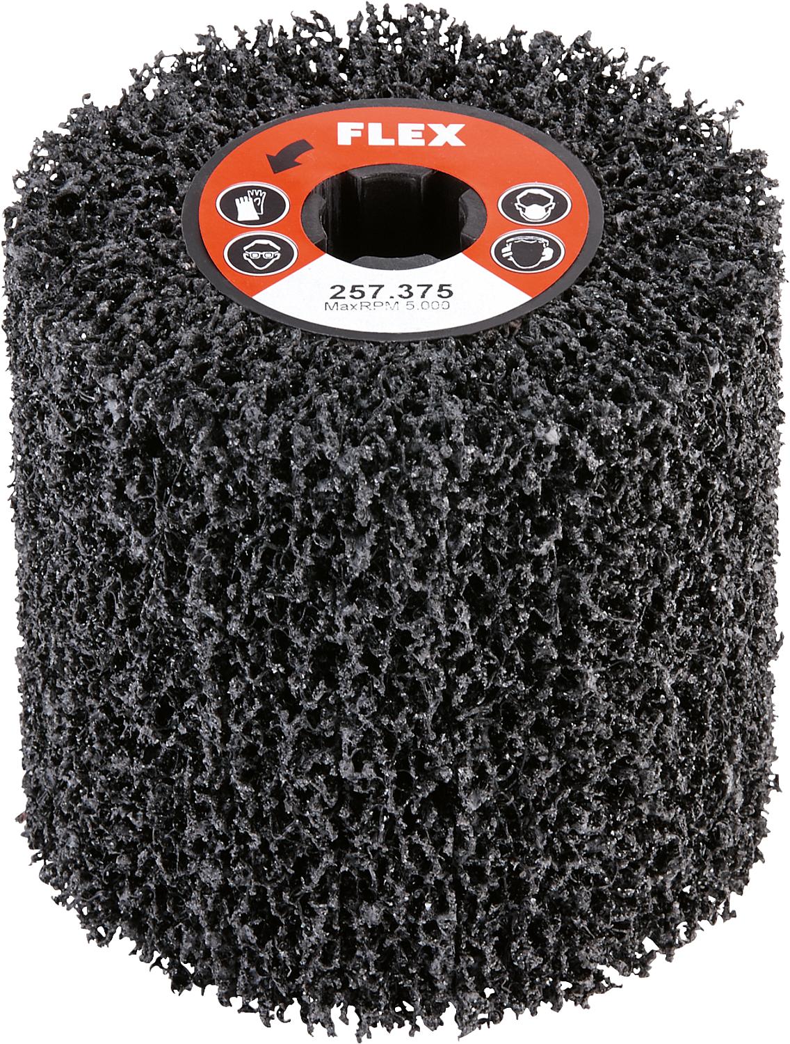 FLEX abrasive fleece for cleaning weld seams, Ø 100x100mm, extra coarse grit