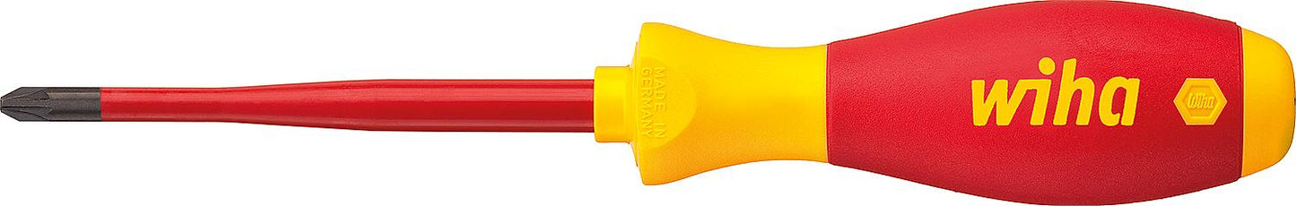 VDE-PlusMinus Pozidriv/Schlitz-Schraubendreher wiha 3281 SoftFinish® electric slimFix, SL/PZ2 x 80 mm
