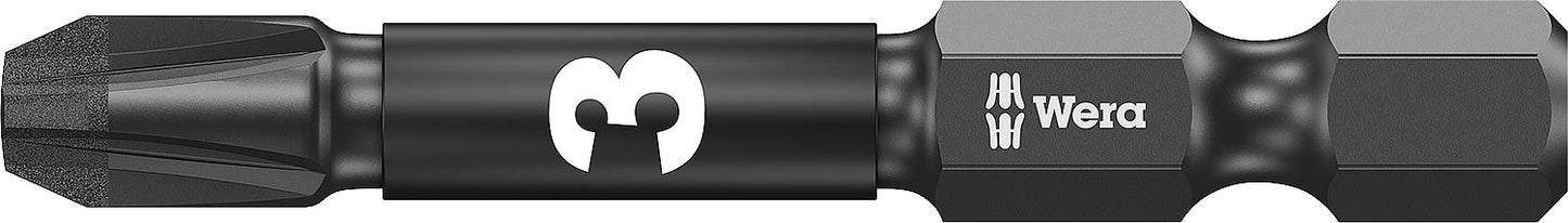 Embout de vissage à percussion Pozidriv 2855/4 IMP DC PZ pour bricolage, entraînement 1/4", long, revêtement diamant, lot de 5