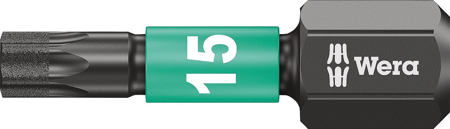 Embout Torx® pour tournevis à percussion 867/1 IMP DC TORX®, outil de bricolage avec entraînement 1/4", court, revêtement diamant, lot de 10