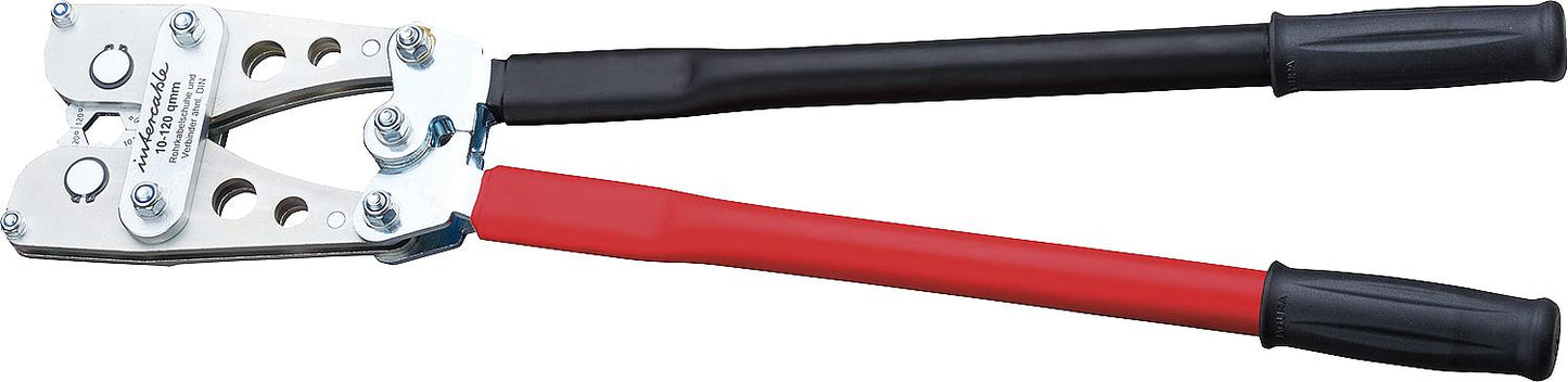 Mechanical crimping tool for tubular cable lugs and connectors 6-50 sq mm