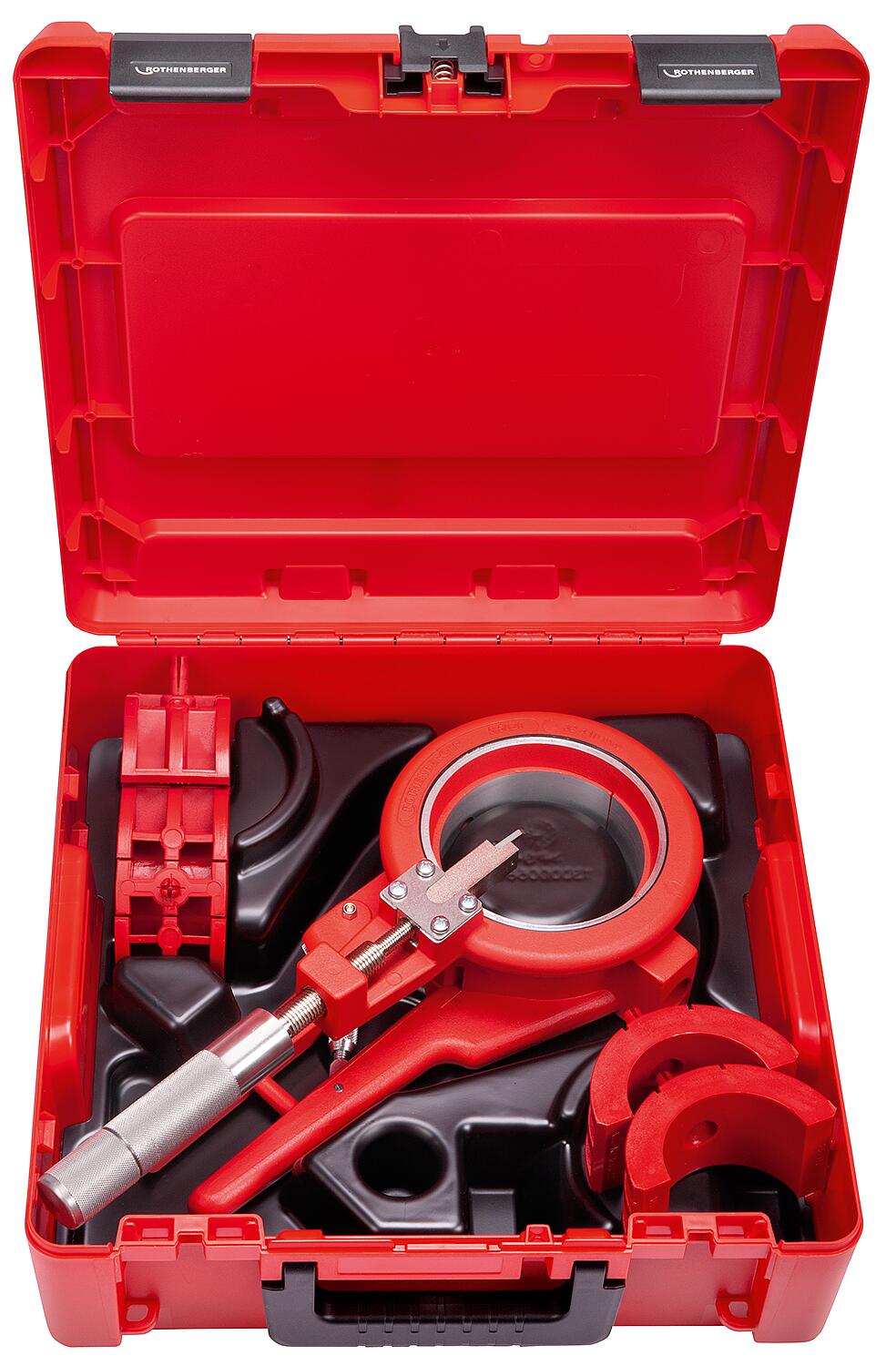Rocut 110 Set, 50/75/110mm plastic pipe cutting and chamfering tool