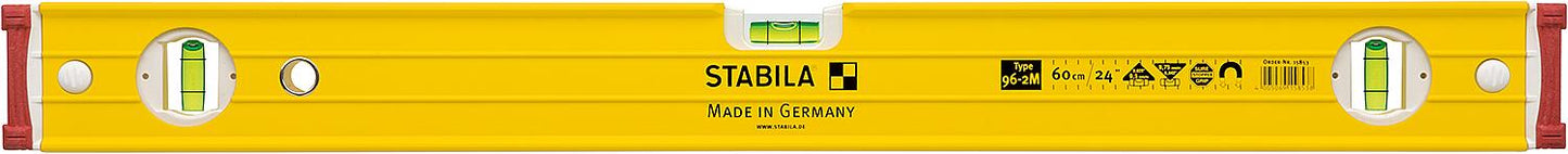 Niveau à bulle Stabila Type 96-2 M, 61 cm, avec système magnétique