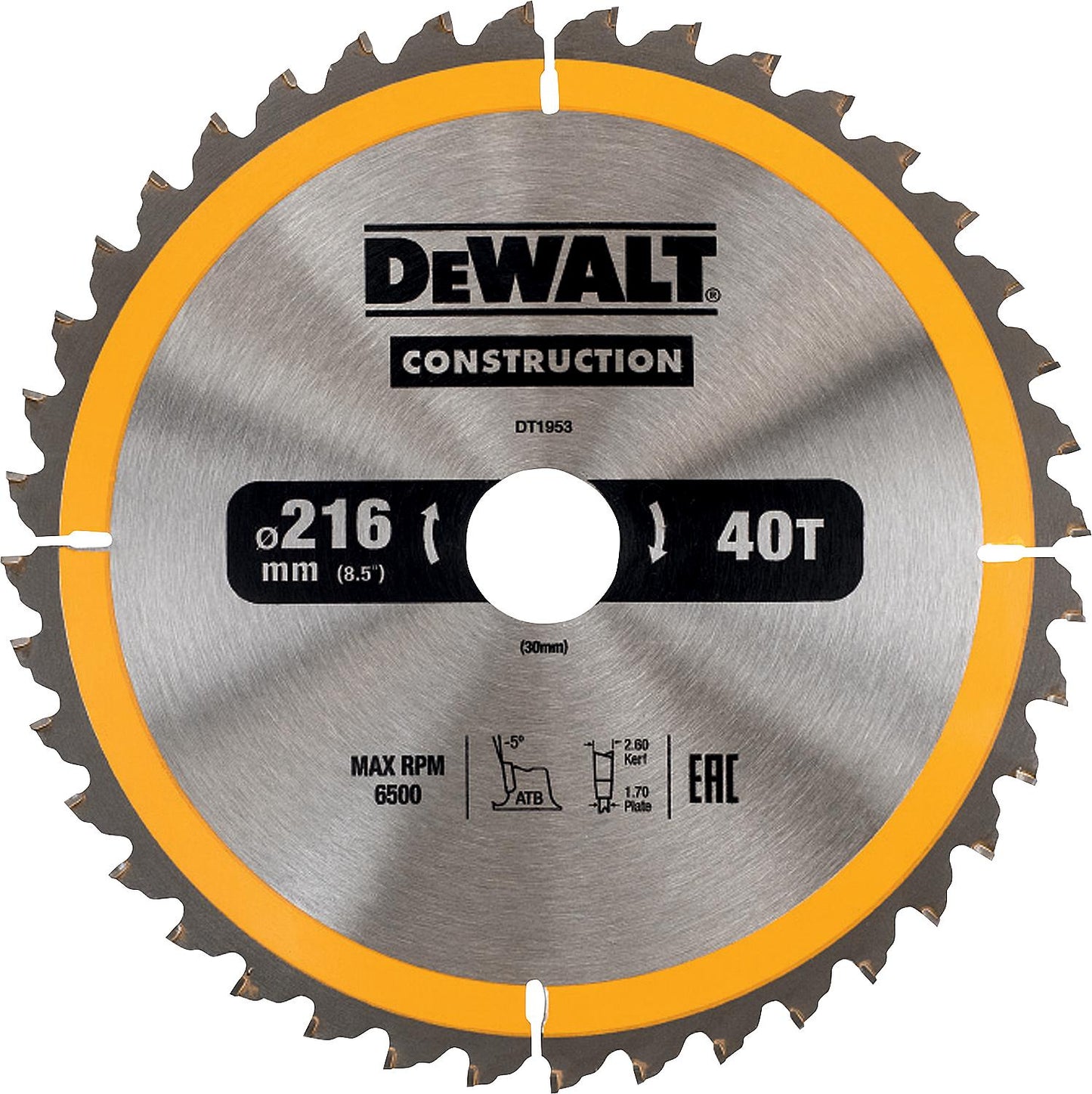 Kreissägeblatt Construction, ø 216 x 30 mm