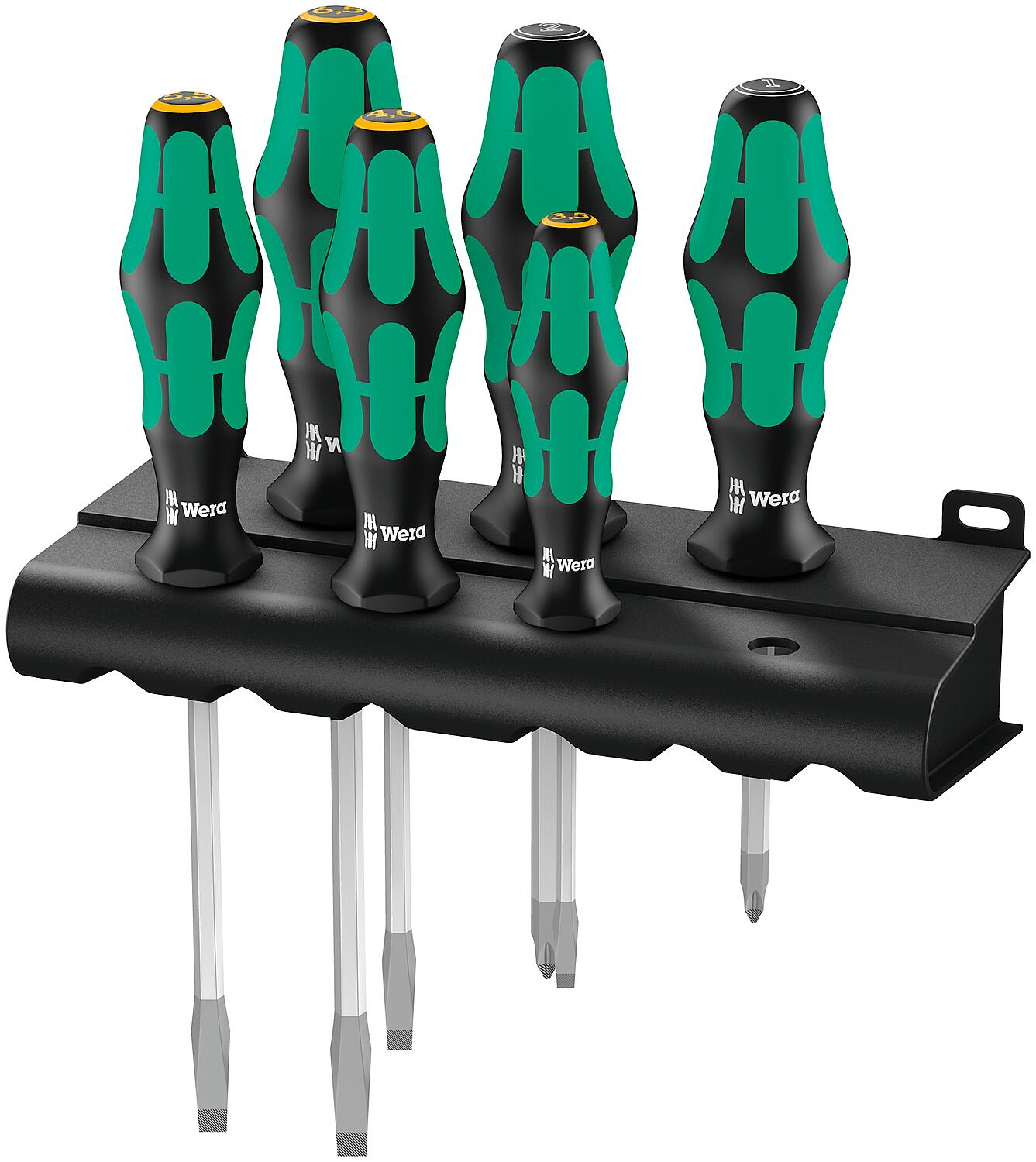 Wera 334/355/6 Rack screwdriver set, Kraftform Plus, 6-piece