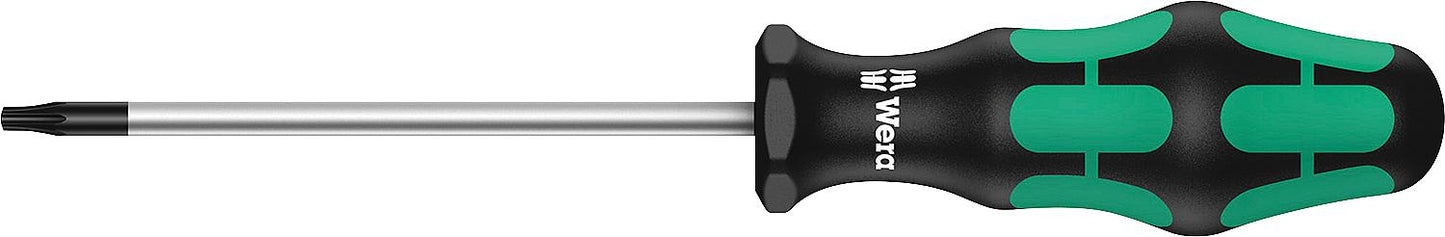 Wera 367 Kraftform Plus Series 300 Torx® screwdriver, round blade, Black Point tip, T10 x 80 mm