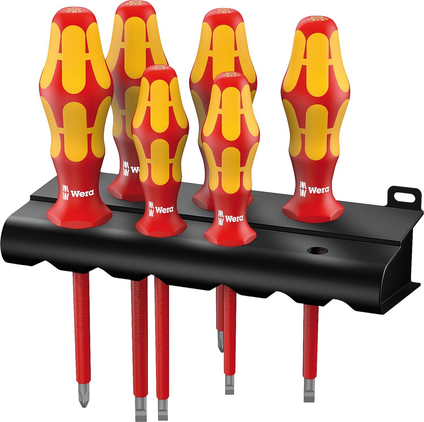 WERA Kraftform Plus VDE 6-piece insulated screwdriver set. Phillips and slotted screwdrivers. PH