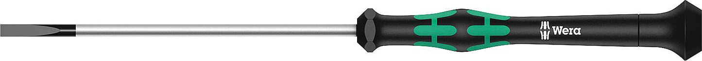Feinmechanik-Schlitz-Schraubendreher 2035 Serie Kraftform Micro, Drehkappe, Black Point-Spitze