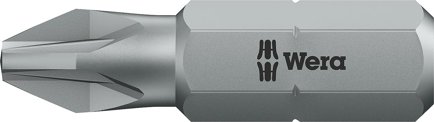 Wera 855/1 Z Pozidriv bit with 1/4" drive, short, tough, PZ1 x 25 mm
