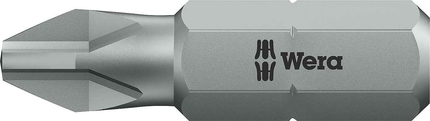 Wera 851/1 Z Phillips bit with 1/4" drive, short, tough, PH1 x 25 mm