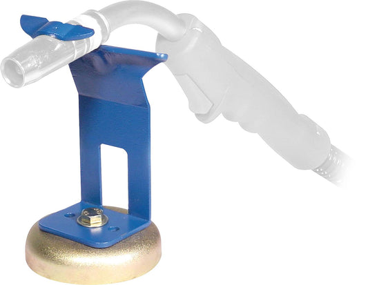 Torch holder with magnetic base for MIG/MAG torches