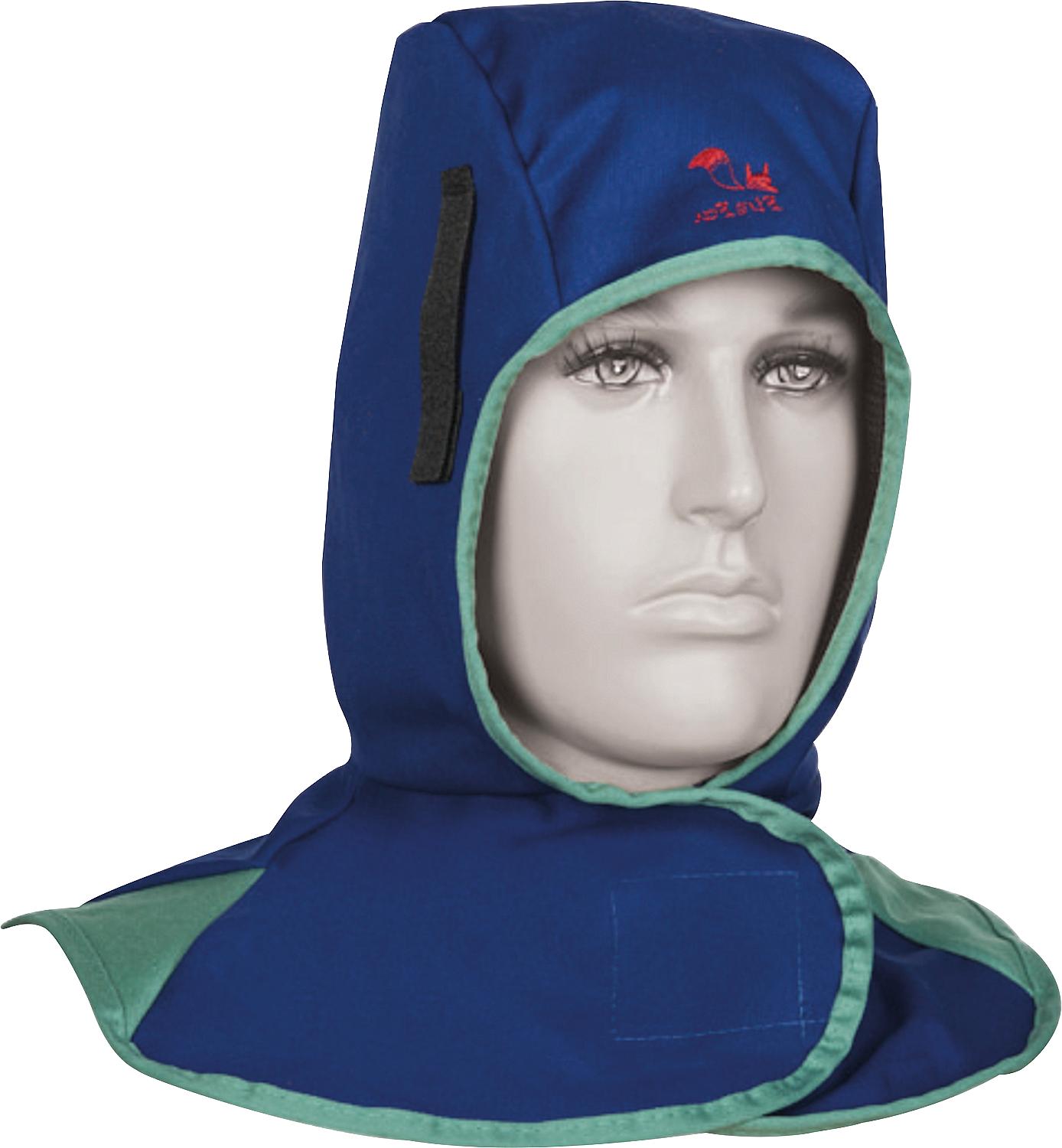 Blue welding hood, fireproof EN 470