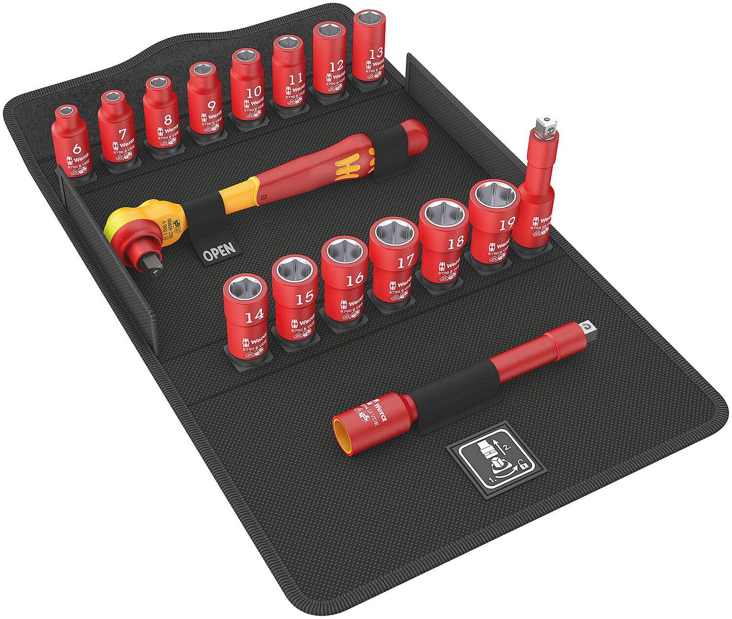 WERA 8100 SB VDE 17-piece ratchet set