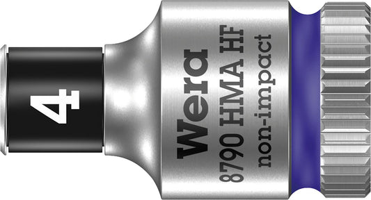 Wera 8790 HMA HF external hexagon socket wrench insert with 1/4" drive, metric, short, with holding function, 4.0 x 23 mm