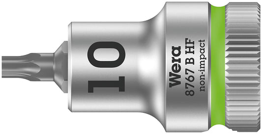 Wera 8767 B HF Torx® socket insert, bit socket with 3/8" drive, short, with holding function, T10 x 35 mm