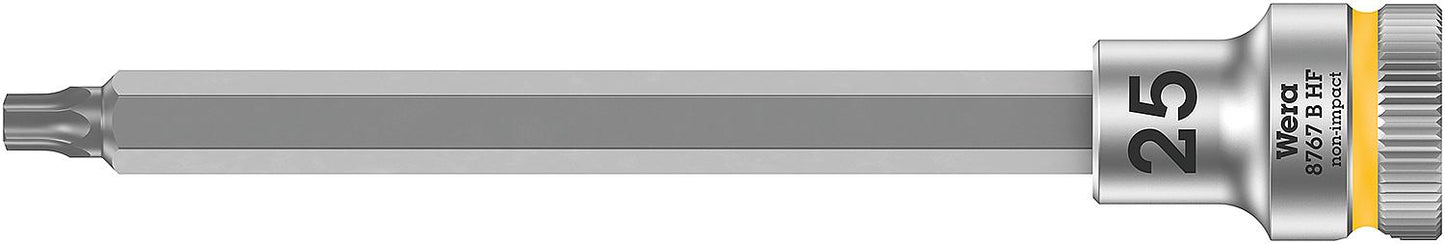 Wera 8767 B HF Torx® socket insert, bit socket with 3/8" drive, long, with holding function, T25 x 107 mm