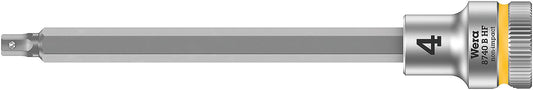 Wera 8740 B HF internal hexagon socket insert bit socket with 3/8" drive, metric, long, with holding function, SW 4.0 x 107 mm
