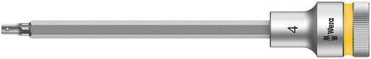 Wera 8740 C HF internal hexagon socket insert bit socket with 1/2" drive, metric, long, with holding function, SW 4.0 x 140 mm