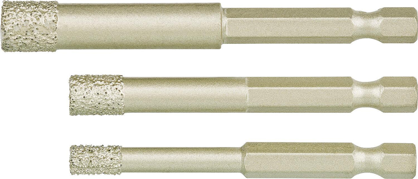 HELLER® 3-piece diamond tile drill bit set CeraExpert Accuspeed Ø 6/8/10 mm