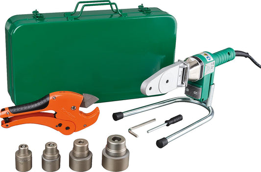 Welding machine in case including welding inserts Ø 20-40mm