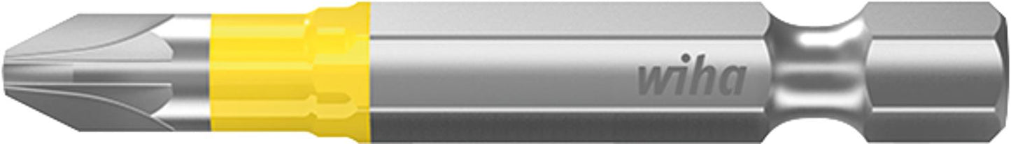 Wiha 7042Y Pozidriv Y-Bit for power screwdrivers with 1/4" drive, long, with torsion zone, PZ1 x 50 mm, pack of 5