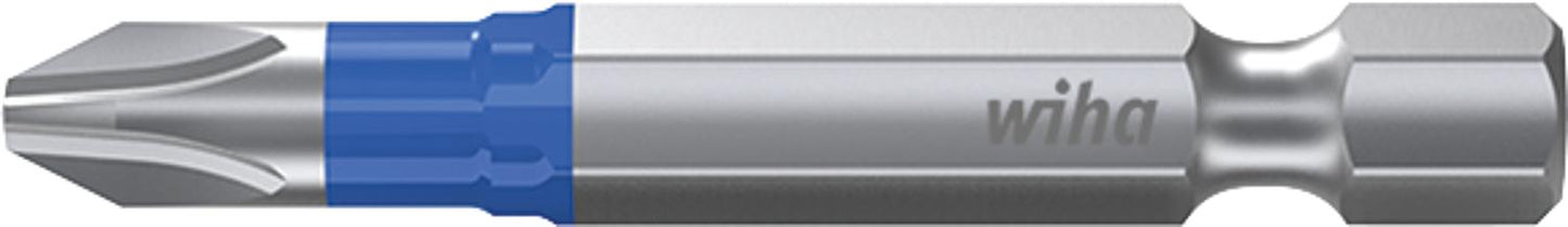 Wiha 7041T Phillips T-bit screwdriver bit with 1/4" drive, long, with torsion zone, PH1 x 25 mm, pack of 5