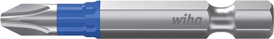 Wiha 7041T Phillips T-bit screwdriver bit with 1/4" drive, long, with torsion zone, PH1 x 25 mm, pack of 5
