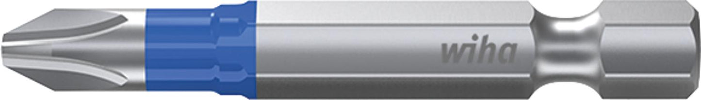 Wiha 7041T Phillips T-bit screwdriver bit with 1/4" drive, long, with torsion zone, PH1 x 25 mm, pack of 5