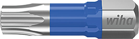 Wiha 7015T Torx® T-bit impact screwdriver with 1/4" drive, short, with torsion zone, T10 x 25 mm, pack of 5