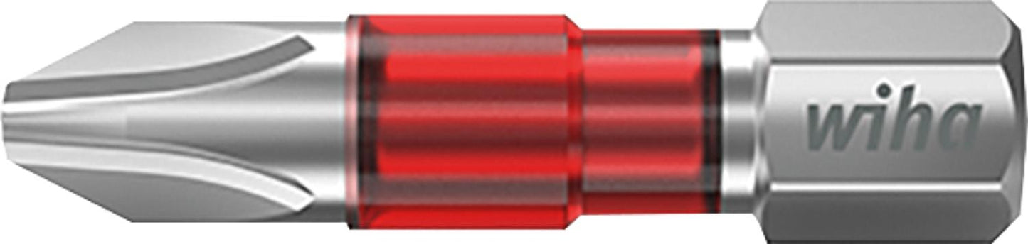 Wiha 7011TY Phillips TY-Bit for Power Screwdriver with 1/4" Drive, Short, with Torsion Zone, PH1 x 29 mm, Pack of 5