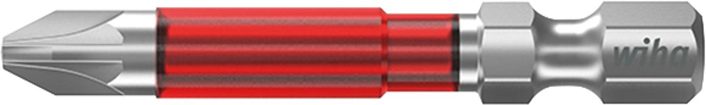 Wiha 7042TY Pozidriv TY bit for power screwdrivers with 1/4" drive, long, with torsion zone, PZ1 x 49 mm, pack of 5