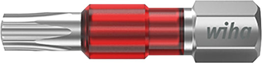 Wiha 7015TY Torx® TY bit for power screwdrivers with 1/4" drive, short, with torsion zone, T10 x 29 mm, pack of 5