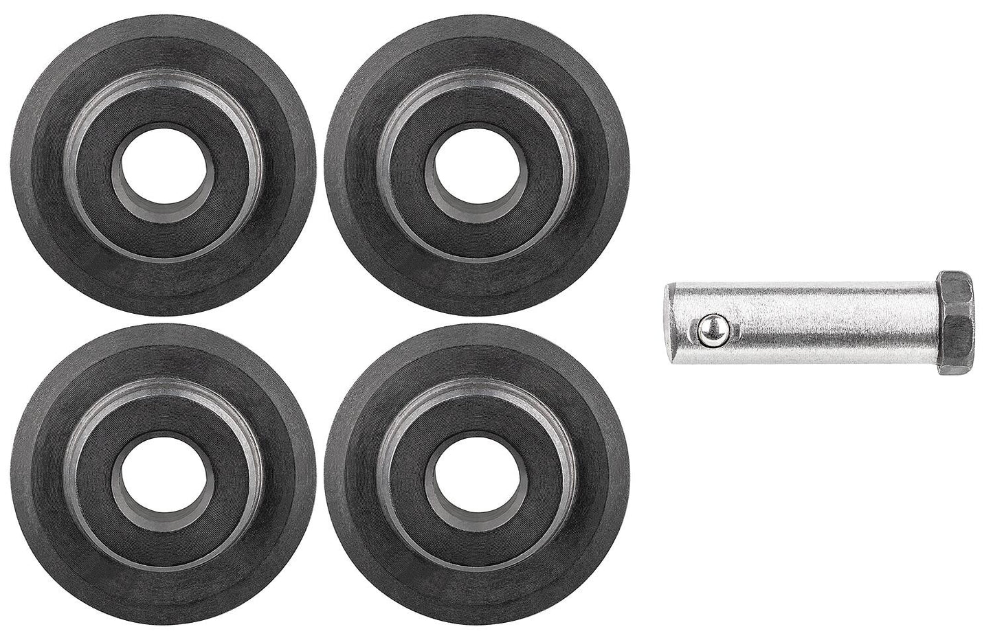 BAHCO replacement cutting wheel set for pipe cutters of the 302 series: 4x replacement wheels, 1x pin