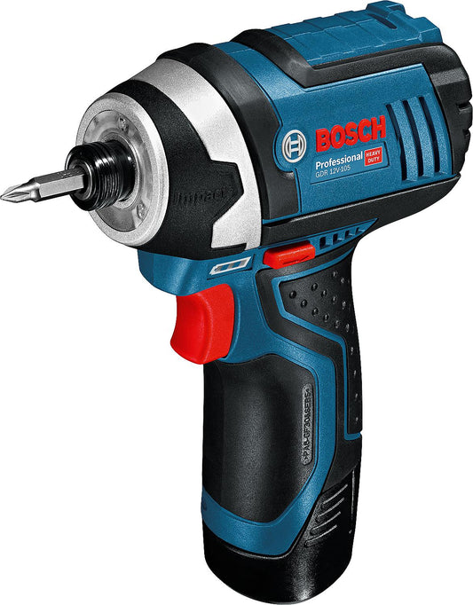 BOSCH GDR 12V-105 12V cordless impact wrench with 2x 2.0 Ah batteries and charger