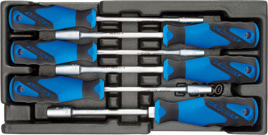 GEDORE 6-piece socket wrench set in ABS plastic module