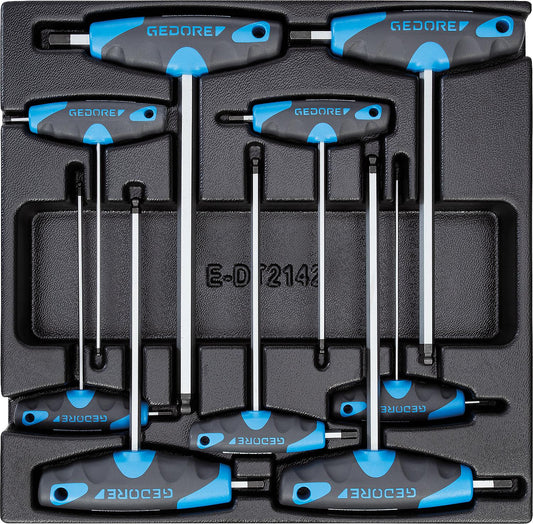 GEDORE 9-piece angle screwdriver set in ABS plastic module