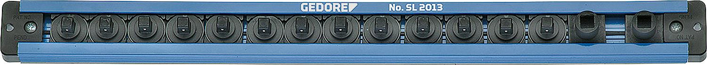 GEDORE 1/4" magnetic power strip for 13 sockets, L=380mm