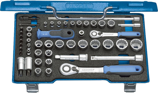 Steckschlüssel-Satz GEDORE D 30 TX20 U-20, 50-teilig 1/4" und 3/8"