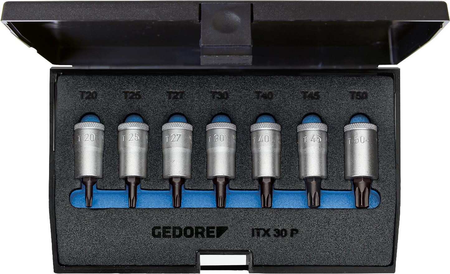 GEDORE 7-piece screwdriver bit set, 3/8", Torx