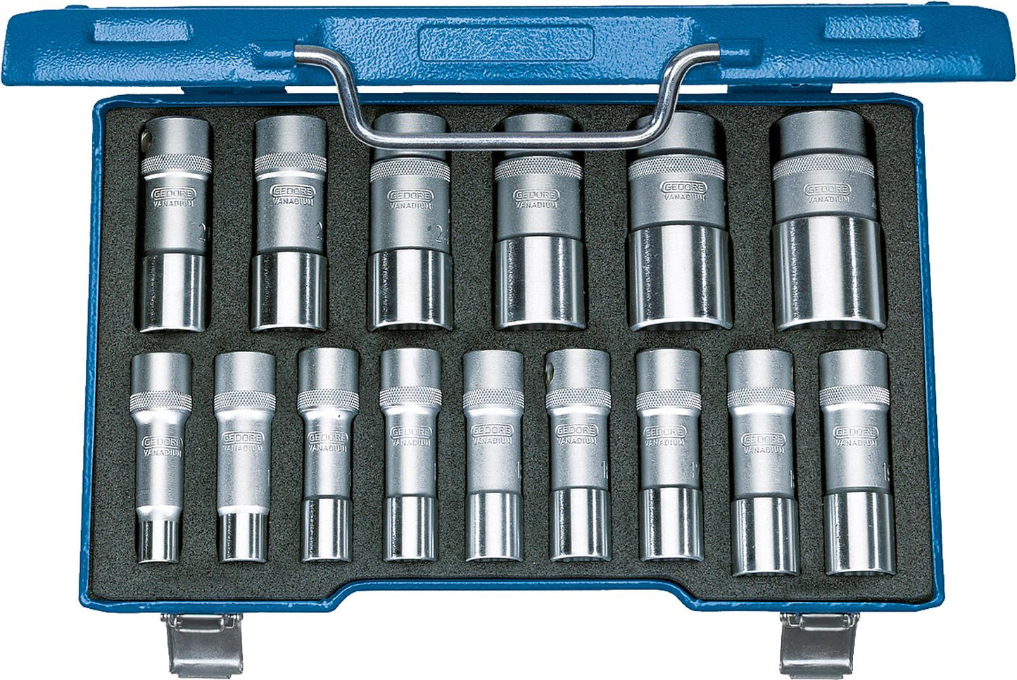 Aussensechskant Steckschlüsseleinsatz-Satz GEDORE D 19 L-015, 15-teilig 1/2"