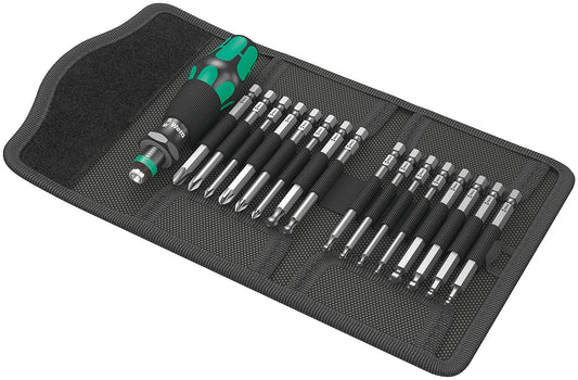 Bit screwdriver set WERA Kraftform Kompakt 60 KK, 17 pieces.