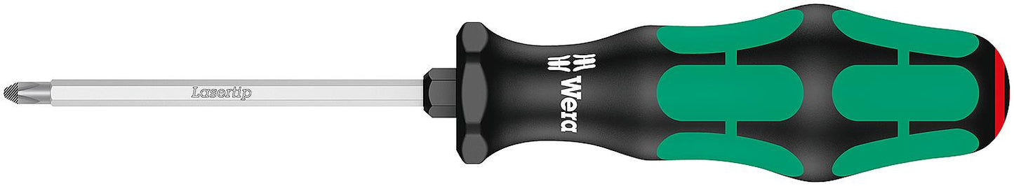 Phillips-Schraubendreher 350 SK Kraftform Plus-Serie 300, Klinge Sechskant, Sechskant-Schlüsselhilfe, Lasertip-Spitze