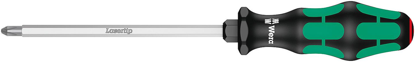 Phillips-Schraubendreher 350 SK Kraftform Plus-Serie 300, Klinge Sechskant, Sechskant-Schlüsselhilfe, Lasertip-Spitze