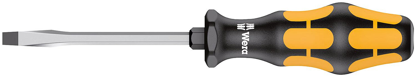 Slotted screwdriver with impact cap Wera 932 AS Kraftform Plus series 900, integrated internal square drive, SL7.0 x 1.2 x 138 mm