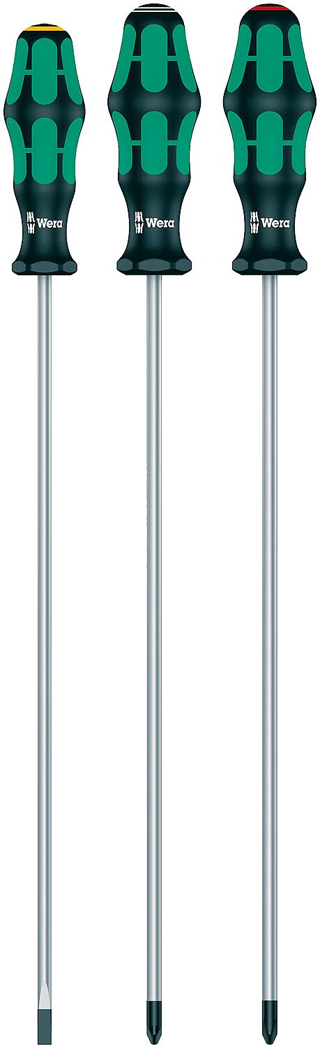 Schraubendreher-Satz Wera 3335/350/355/3 Kraftform Plus, Länge (mm): 200, 3-teilig